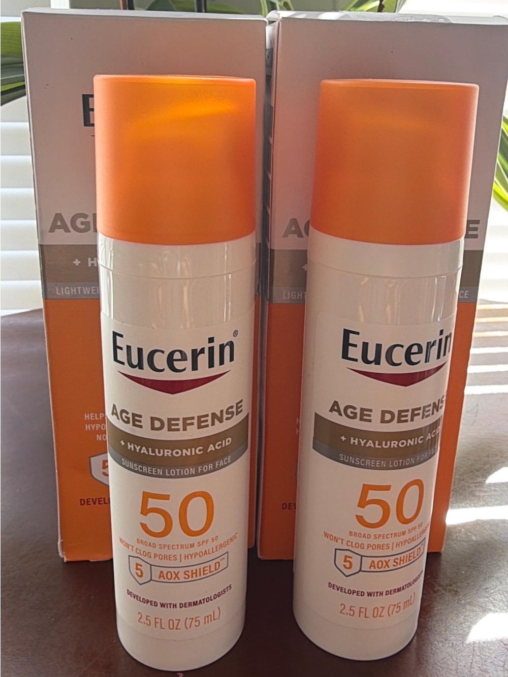 BUNDLE of 2,Age Defense SPF 50 Sunscreen Lotion - Orange